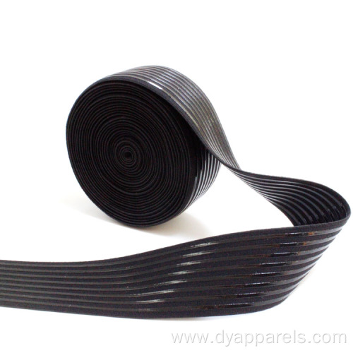 5cm antislip silicone elastic woven nylon black elastic